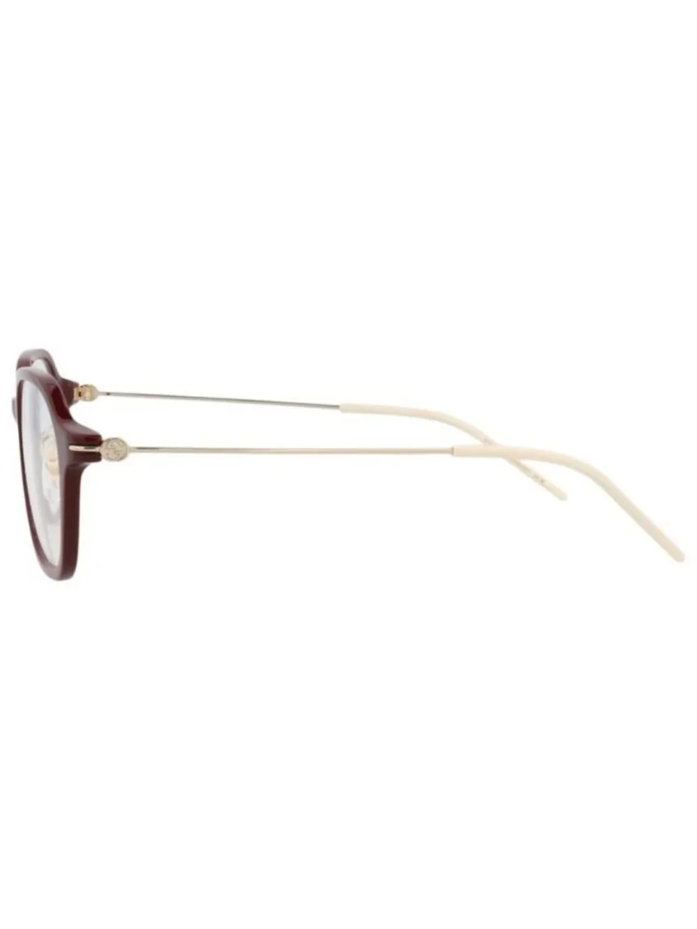 New Gucci Womens Square/Rectangle Burgundy Gold Transparent Fashion Designer Eye